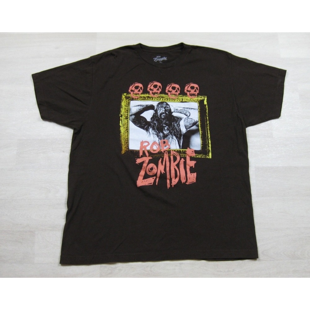 Rob Zombie T-Shirt Mens (XL) Industrial Metal Shock Rock White Zombie Hot Topic